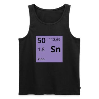 Zinn - Männer Premium Bio Tank Top - Schwarz - Vorne - Michal (187cm)
