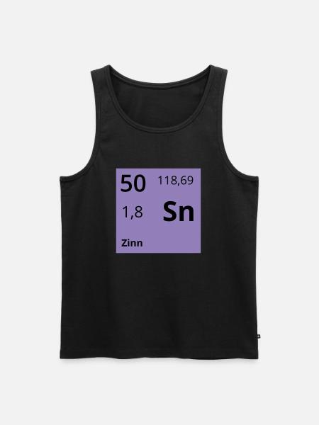Zinn - Männer Premium Bio Tank Top - Schwarz