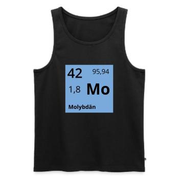 Molybdän - Männer Premium Bio Tank Top - Schwarz - Vorne - AI Model Male 178 light (178cm)
