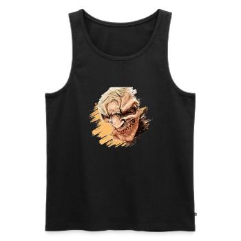 Krampus Percht Devil 2322 - Men's Premium Organic Tank Top - black - Front - AI Model Male 178 light (178cm)
