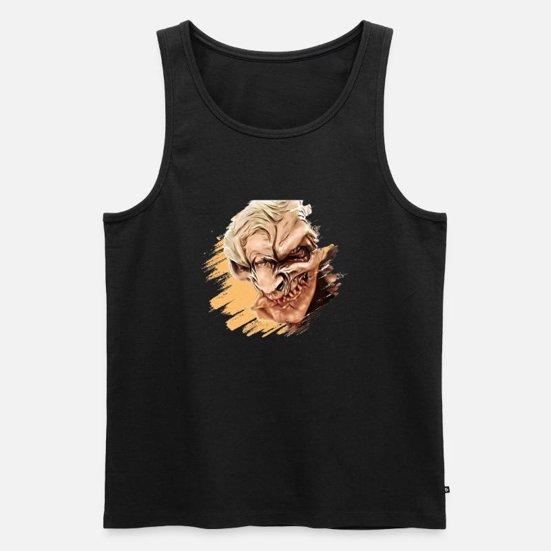 Krampus Percht Teufel 2322 - Männer Premium Bio Tank Top - Schwarz
