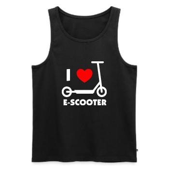 E-Scooter E-Roller Scooter - Men's Premium Organic Tank Top - black - Front - AI Model Male 178 light (178cm)