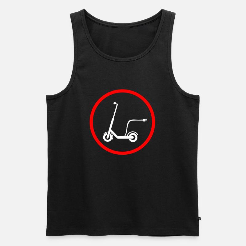 E-Scooter E-Roller Scooter - Männer Premium Bio Tank Top - Schwarz
