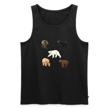 Ours - Débardeur bio Premium Homme - noir - Devant - Michal (187cm)