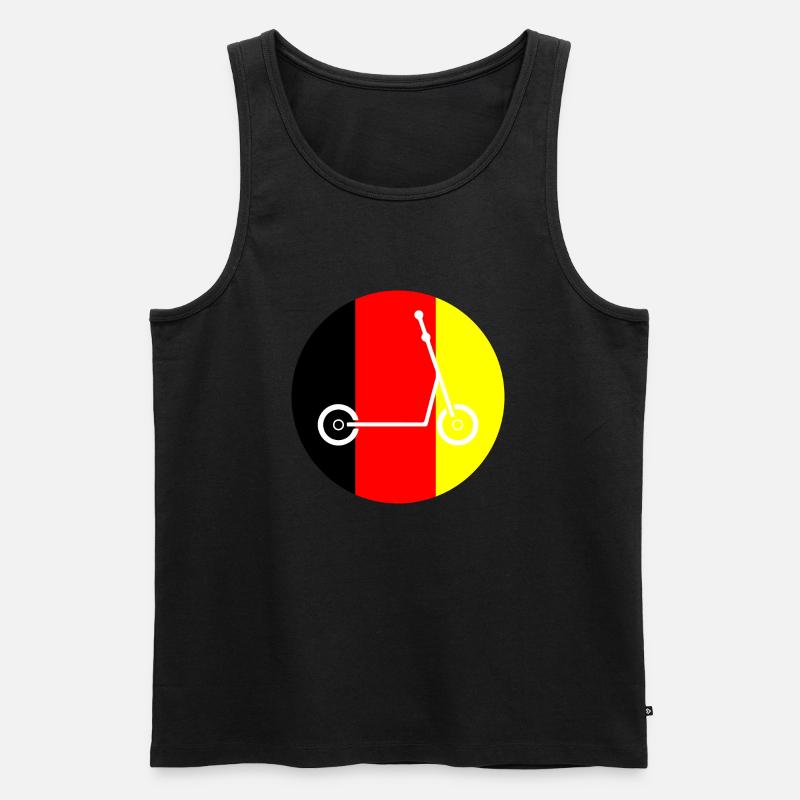 E-Scooter E-Roller Scooter - Männer Premium Bio Tank Top - Schwarz