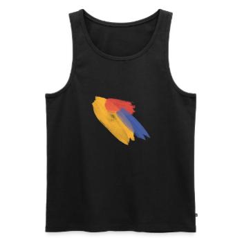 Rainbow - Men's Premium Organic Tank Top - black - Front - Michal (187cm)