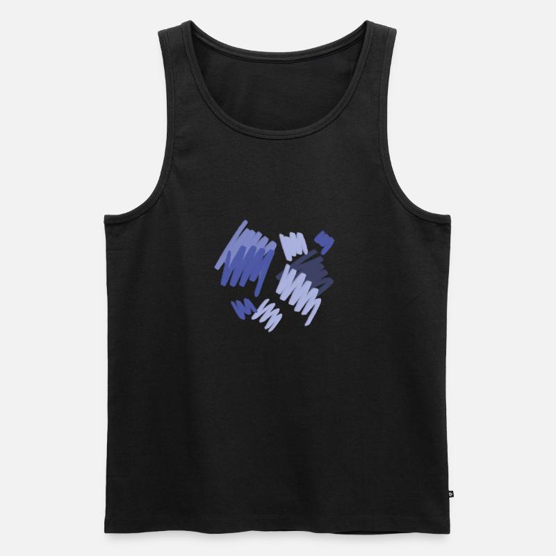 Element Blau - Männer Premium Bio Tank Top - Schwarz