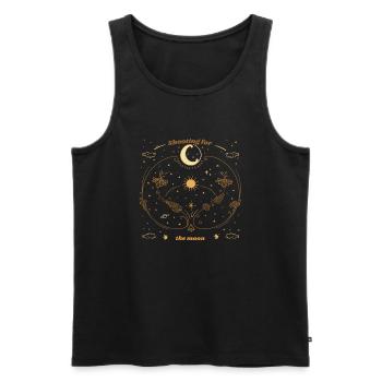 Shooting For The Moon Retro Celestial Astronomy - Débardeur bio Premium Homme - noir - Devant - Michal (187cm)