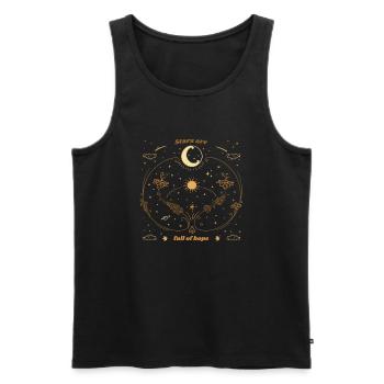 Stars Are Full Of Hope Retro Celestial Astronomy - Men's Premium Organic Tank Top - black - Front - Michal (187cm)