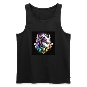 Mystic Dragon - Men's Premium Organic Tank Top - black - Front - AI Model Male 178 light (178cm)