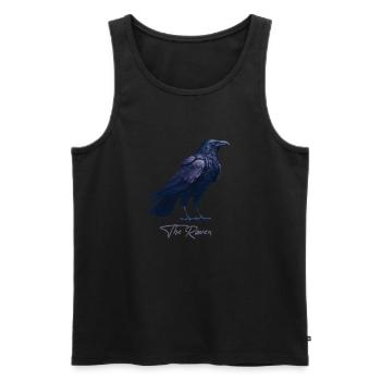 The Raven - Men's Premium Organic Tank Top - black - Front - AI Model Male 178 light (178cm)