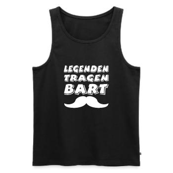 Bart - Männer Premium Bio Tank Top - Schwarz - Vorne - Michal (187cm)