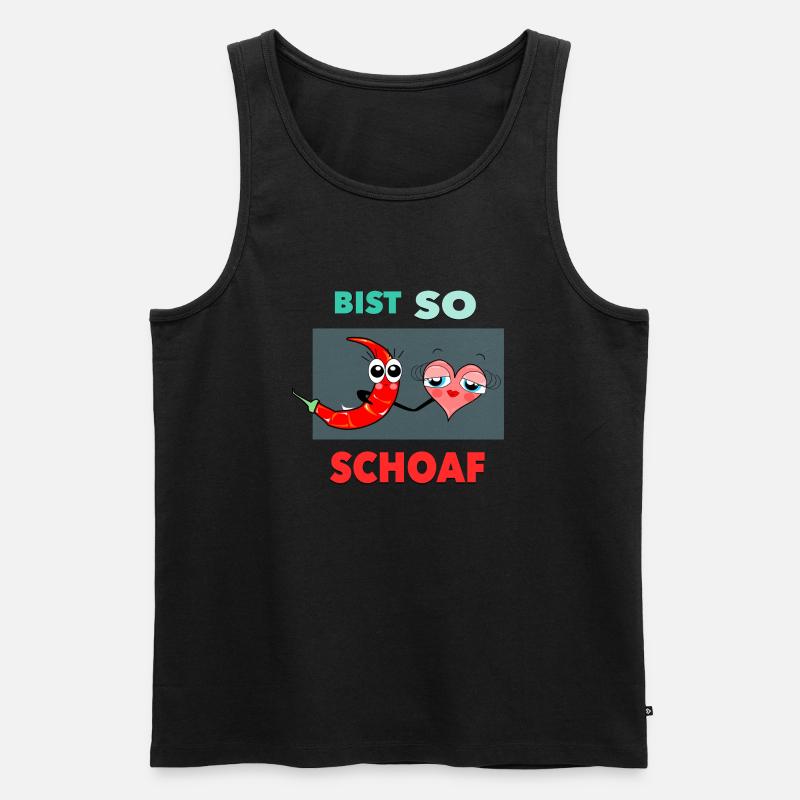 Bist so Schoaf *** - Männer Premium Bio Tank Top - Schwarz