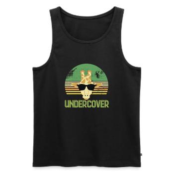 undercover Giraffe Sonnenbrille - Männer Premium Bio Tank Top - Schwarz - Vorne - AI Model Male 178 light (178cm)