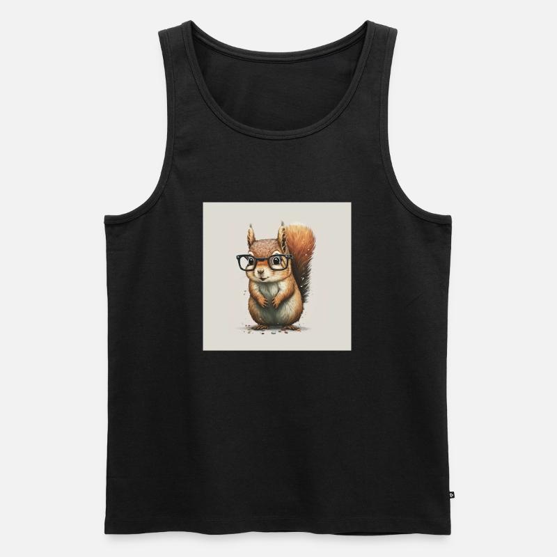 Squirrly - Männer Premium Bio Tank Top - Schwarz