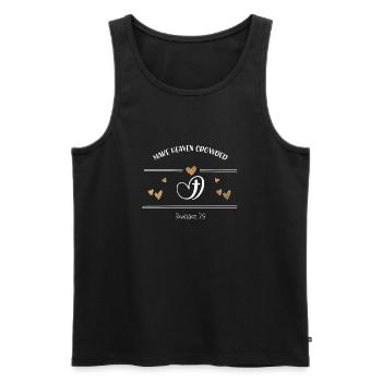 Christian Design Make heaven crowded - Men's Premium Organic Tank Top - black - Front - AI Model Male 178 light (178cm)