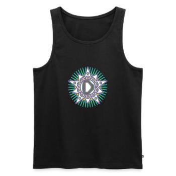 Étoiles avec la lettre D. Votre parole - votre pensée - Débardeur bio Premium Homme - noir - Devant - AI Model Male 178 light (178cm)