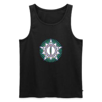 Sterne mit Buchstabe I. Dein Wort - Dein Gedanke - Männer Premium Bio Tank Top - Schwarz - Vorne - Michal (187cm)