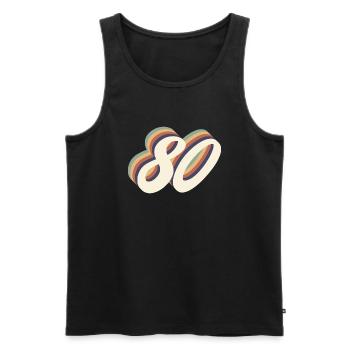 80ème anniversaire vintage - Débardeur bio Premium Homme - noir - Devant - Michal (187cm)