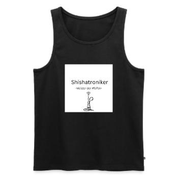 20230124 145813 0000 - Men's Premium Organic Tank Top - black - Front - Michal (187cm)