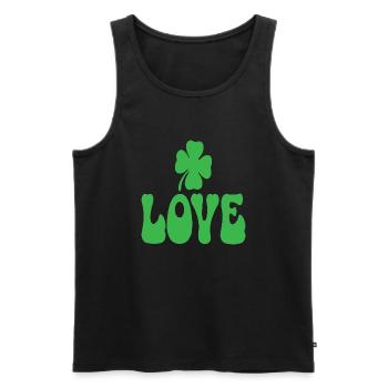 Love St. Patrick's Day Valentine's Day - Men's Premium Organic Tank Top - black - Front - AI Model Male 178 light (178cm)