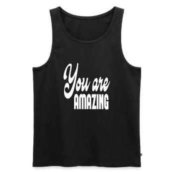 You Are Amazing - Men's Premium Organic Tank Top - black - Front - Michal (187cm)