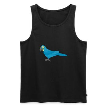 Hyacinth Macaw - Men's Premium Organic Tank Top - black - Front - AI Model Male 178 light (178cm)