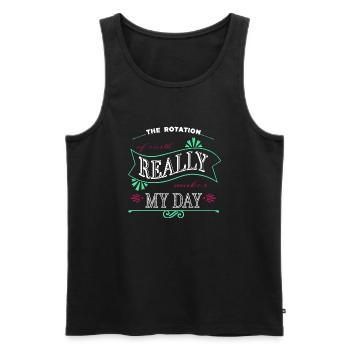 bday happy gift space travel art birthday present - Männer Premium Bio Tank Top - Schwarz - Vorne - AI Model Male 178 light (178cm)