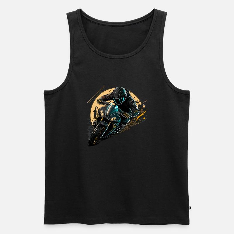 Motorrad - Männer Premium Bio Tank Top - Schwarz