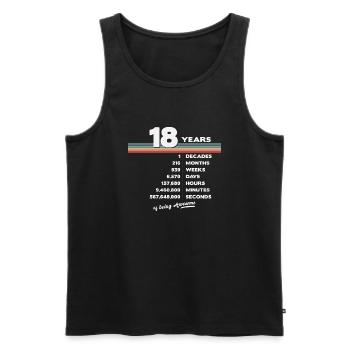 18th Birthday Vintage 18 Years Old Retro 216 - Men's Premium Organic Tank Top - black - Front - Michal (187cm)
