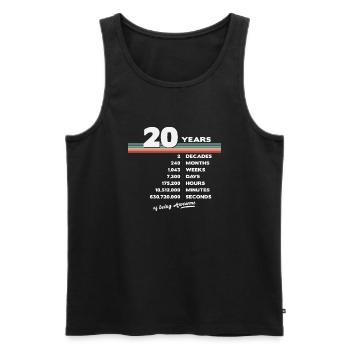20. Geburtstag Vintage 20 Jahre alt Retro 240 - Männer Premium Bio Tank Top - Schwarz - Vorne - Michal (187cm)