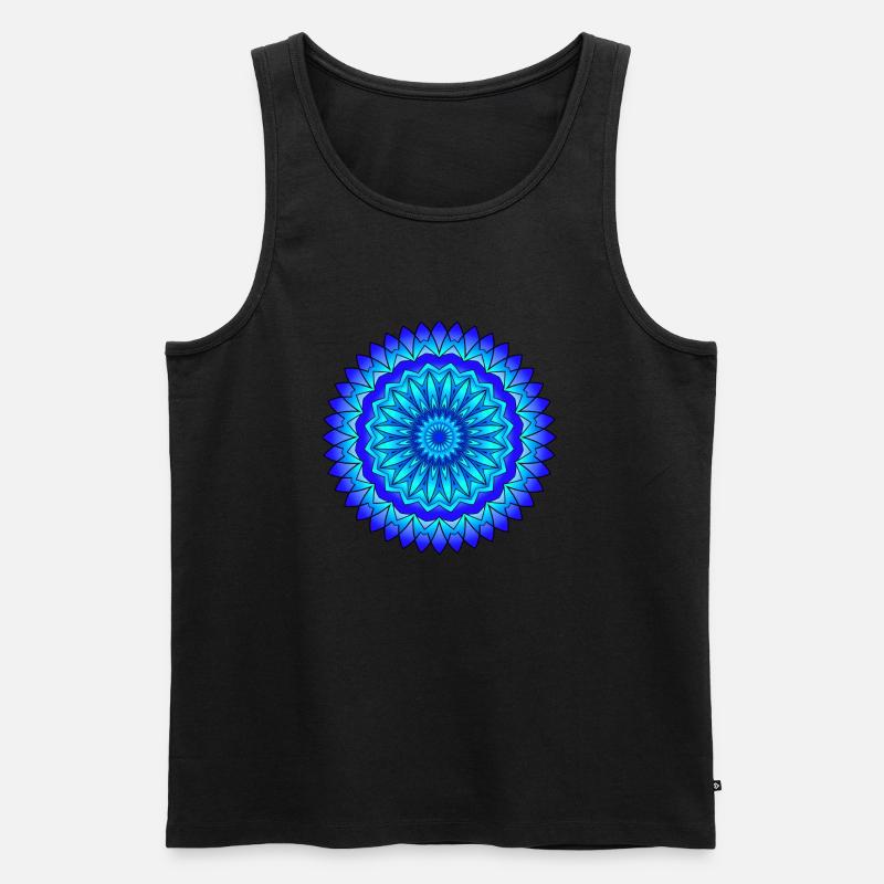 Mandala Muster - Männer Premium Bio Tank Top - Schwarz