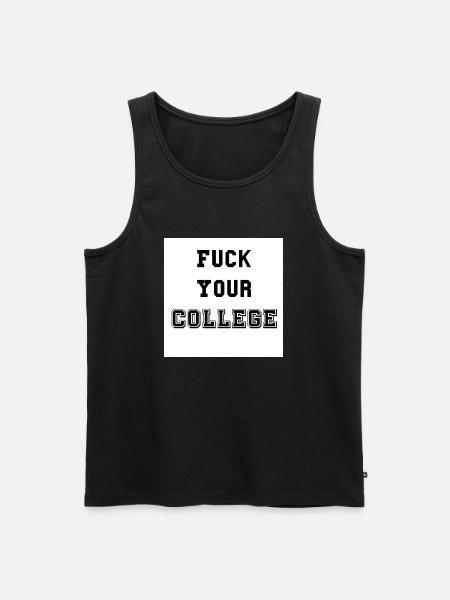 college - Männer Premium Bio Tank Top - Schwarz