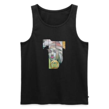 Queen AFRICA - Débardeur bio Premium Homme - noir - Devant - AI Model Male 178 light (178cm)