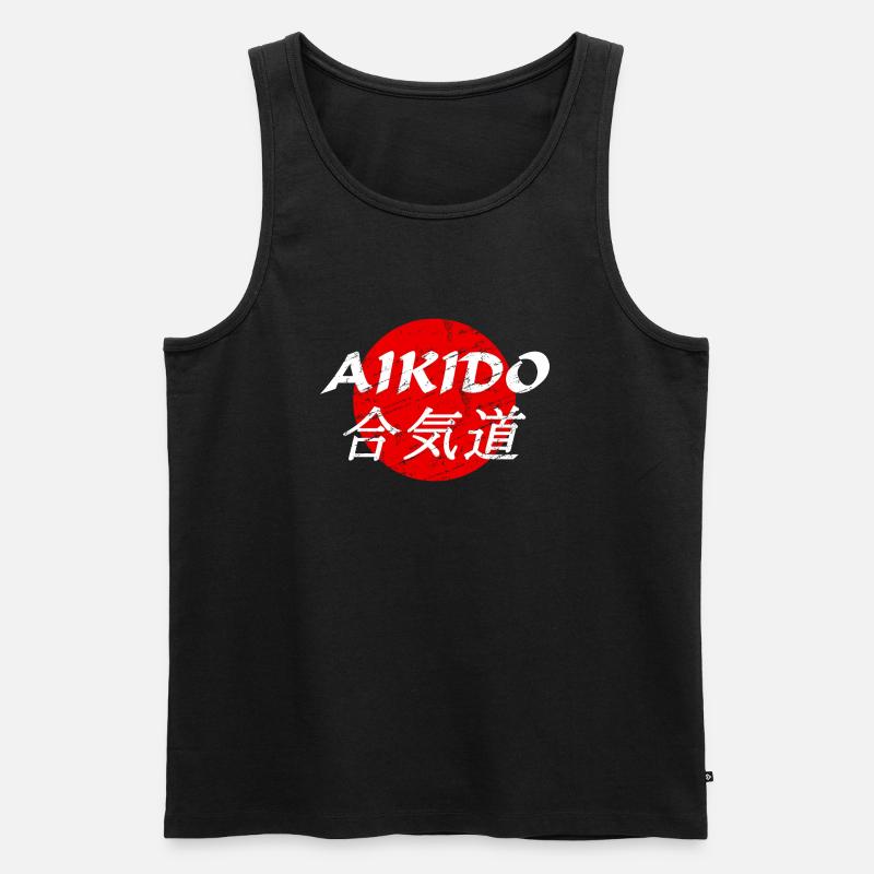 Aikido - Männer Premium Bio Tank Top - Schwarz