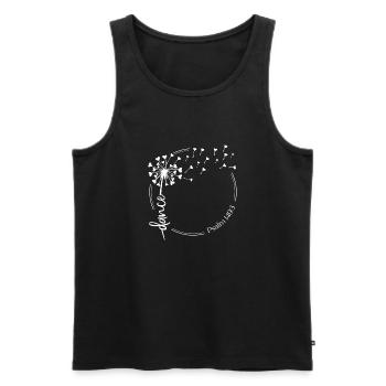Christlicher Löwenzahn Design Tanz Psalm 149,3 - Männer Premium Bio Tank Top - Schwarz - Vorne - Michal (187cm)