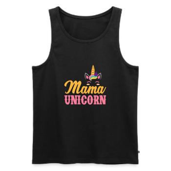 Maman Licorne - Débardeur bio Premium Homme - noir - Devant - Michal (187cm)
