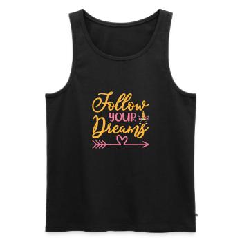Suivez vos rêves - Débardeur bio Premium Homme - noir - Devant - Michal (187cm)