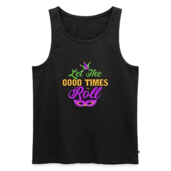 Laissez les bons moments rouler Mardi Gras Party - Débardeur bio Premium Homme - noir - Devant - Michal (187cm)