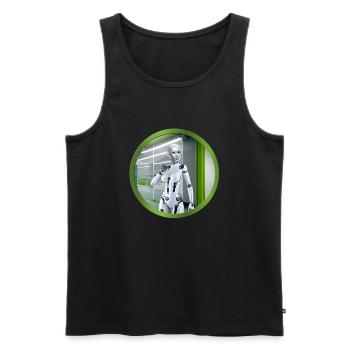 AI Robots - Men's Premium Organic Tank Top - black - Front - AI Model Male 178 light (178cm)