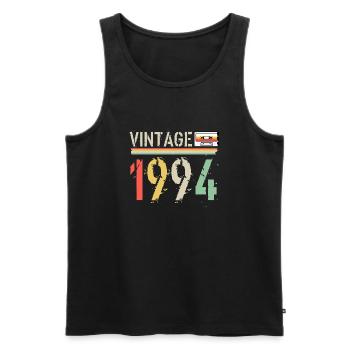 Cassette vintage 1994 - Débardeur bio Premium Homme - noir - Devant - Michal (187cm)