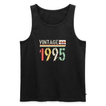 Cassette Vintage 1995 - Débardeur bio Premium Homme - noir - Devant - Michal (187cm)