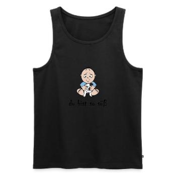 süßes Baby - Männer Premium Bio Tank Top - Schwarz - Vorne - Michal (187cm)