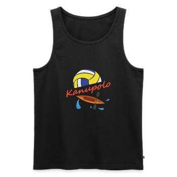 Canot, balle et eau - Kanupolo - Débardeur bio Premium Homme - noir - Devant - Michal (187cm)