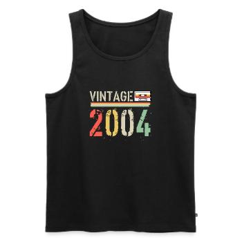 cassette vintage 2004 - Débardeur bio Premium Homme - noir - Devant - Michal (187cm)