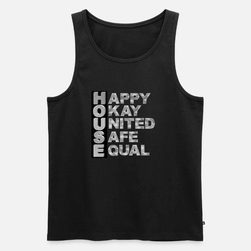 Hausstandard - Männer Premium Bio Tank Top - Schwarz