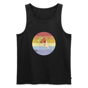 Kebab retro Döner Vintage Geschenk - Männer Premium Bio Tank Top - Schwarz - Vorne - Michal (187cm)