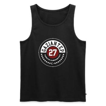 Gaziantep - Men's Premium Organic Tank Top - black - Front - Michal (187cm)