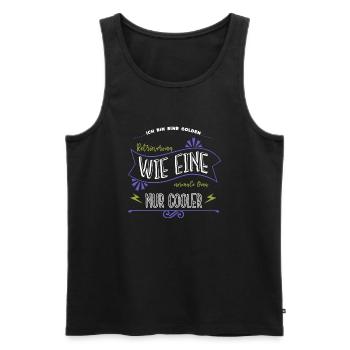hundeliebhaber humor windhund bullterrier witzig - Männer Premium Bio Tank Top - Schwarz - Vorne - Michal (187cm)