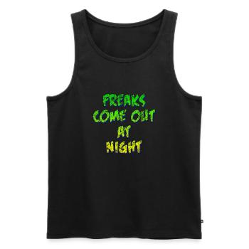 Freaks come out at Night grunge - Men's Premium Organic Tank Top - black - Front - AI Model Male 178 light (178cm)